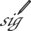 Signature Symbol Clip Art